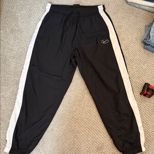 Nike Black and White Joggers